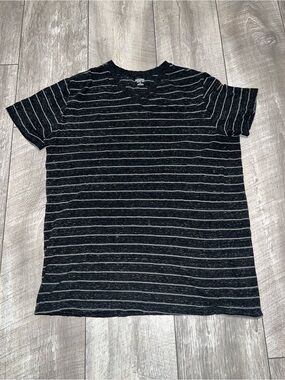 Mossimo Supply Co. Black Tee with Thin Gray Stripes